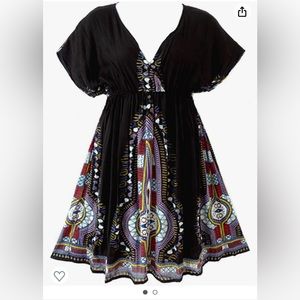 Women’s Plus Size 2X Beach Dress, Lapogee  from Amazon, Black Print, NWT